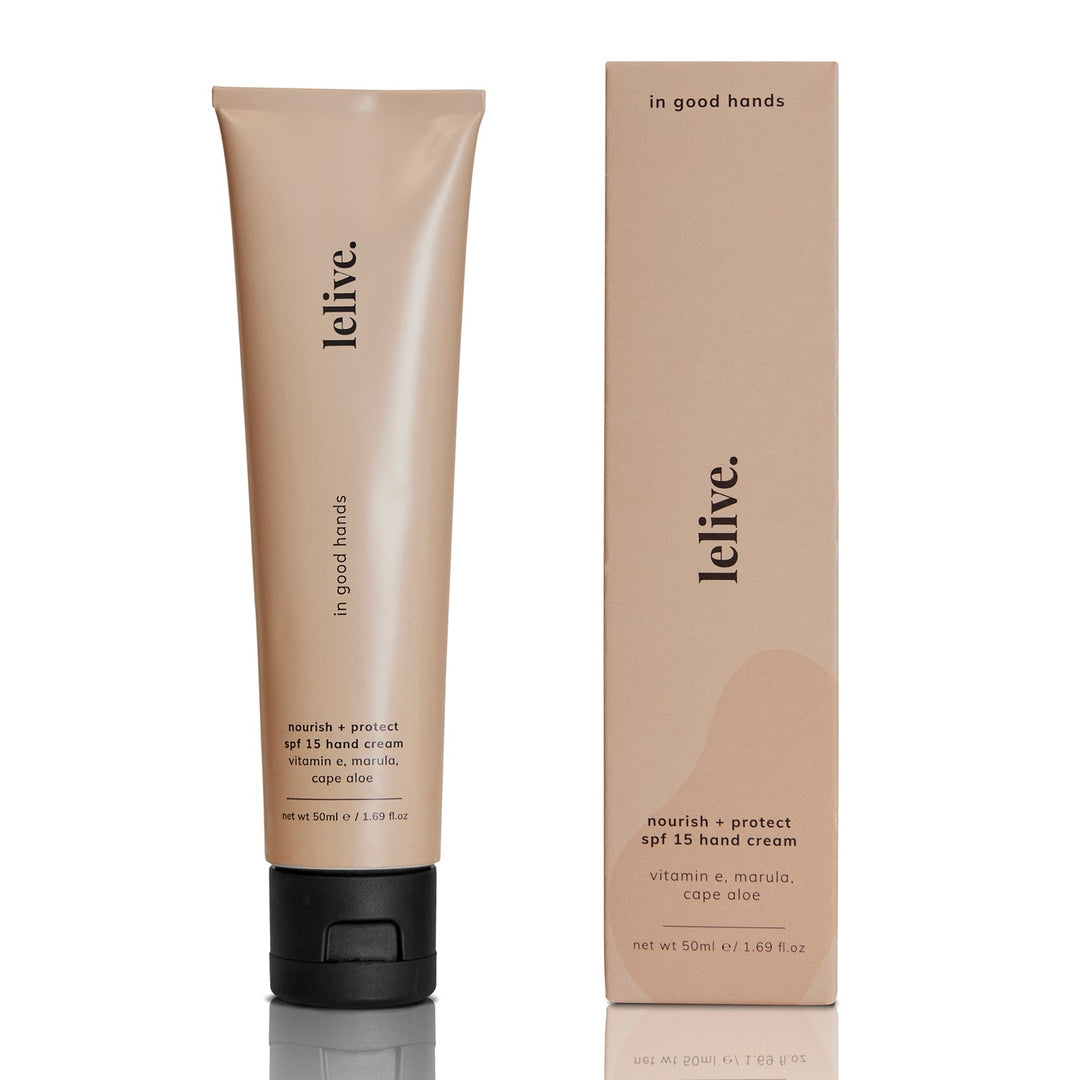 lelive. In Good Hands Nourish + Protect SPF 15 Hand Cream