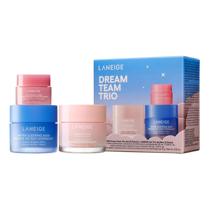Laneige Dream Team Trio Set Skincare Overnight Hydration Gift Set