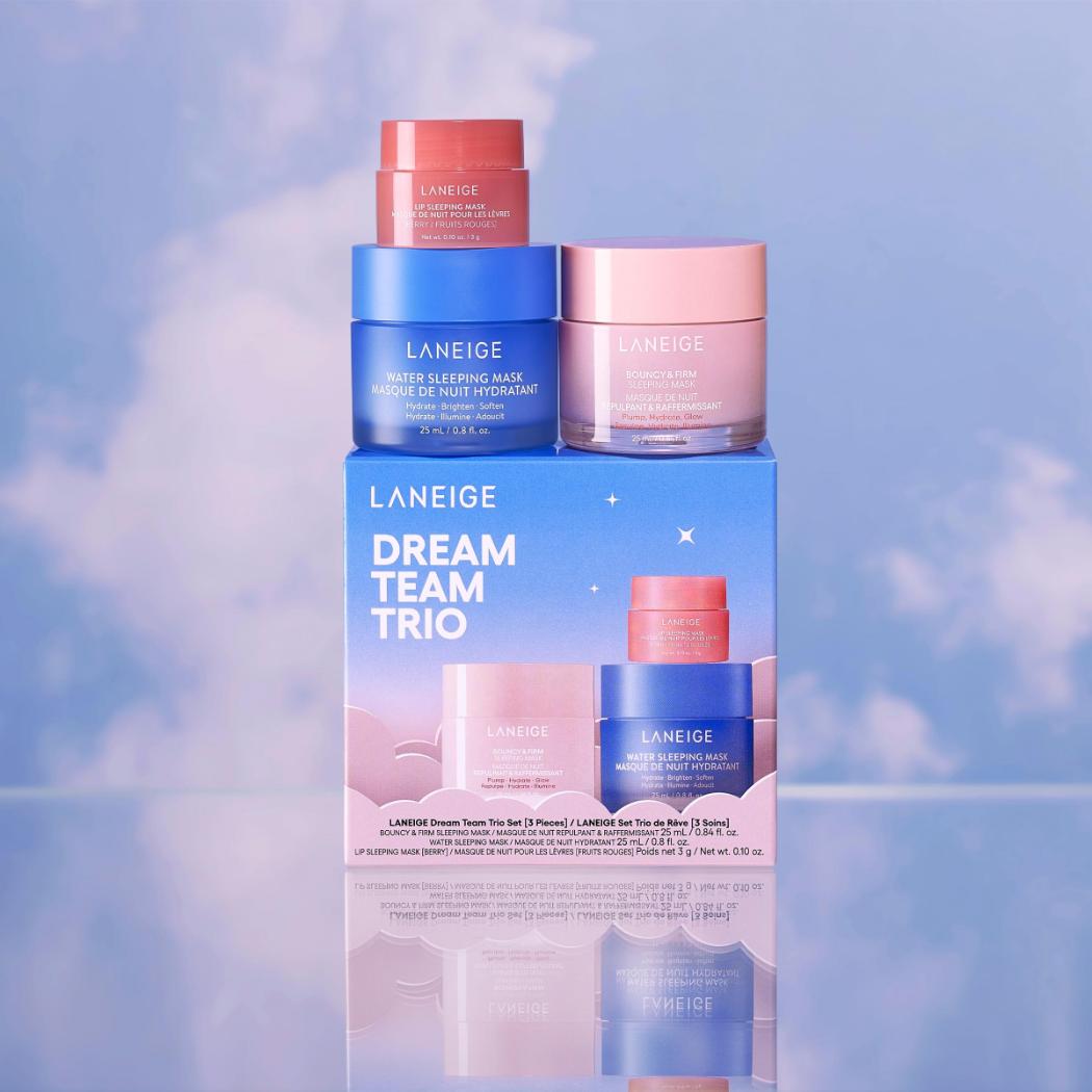 Laneige Dream Team Trio Set Skincare Overnight Hydration Gift Set