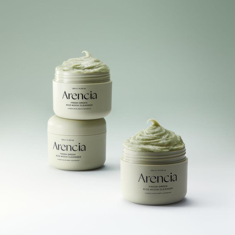 Arencia Fresh Green Rice Mochi Cleanser 120g Gentle Facial Wash