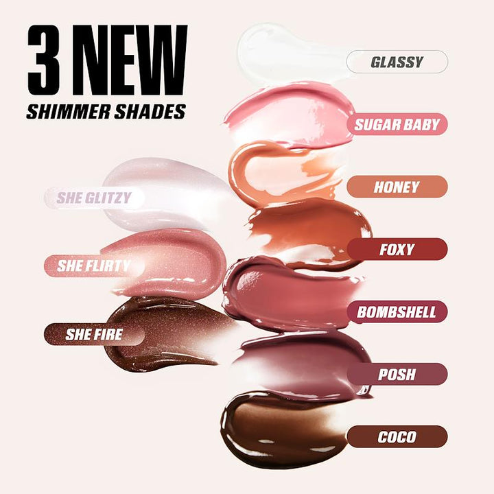 Huda Beauty Icy Nude Faux Filler Gloss High-Shine Lip Gloss