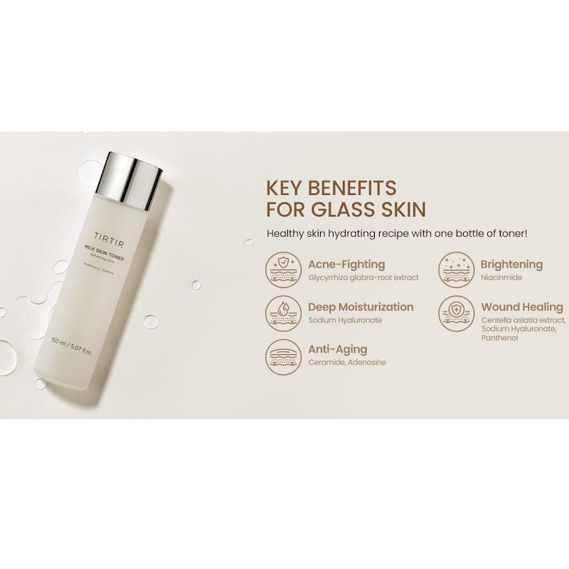 TIRTIR Milk Skin Toner Moisturizing Hydrating 5.07 fl oz