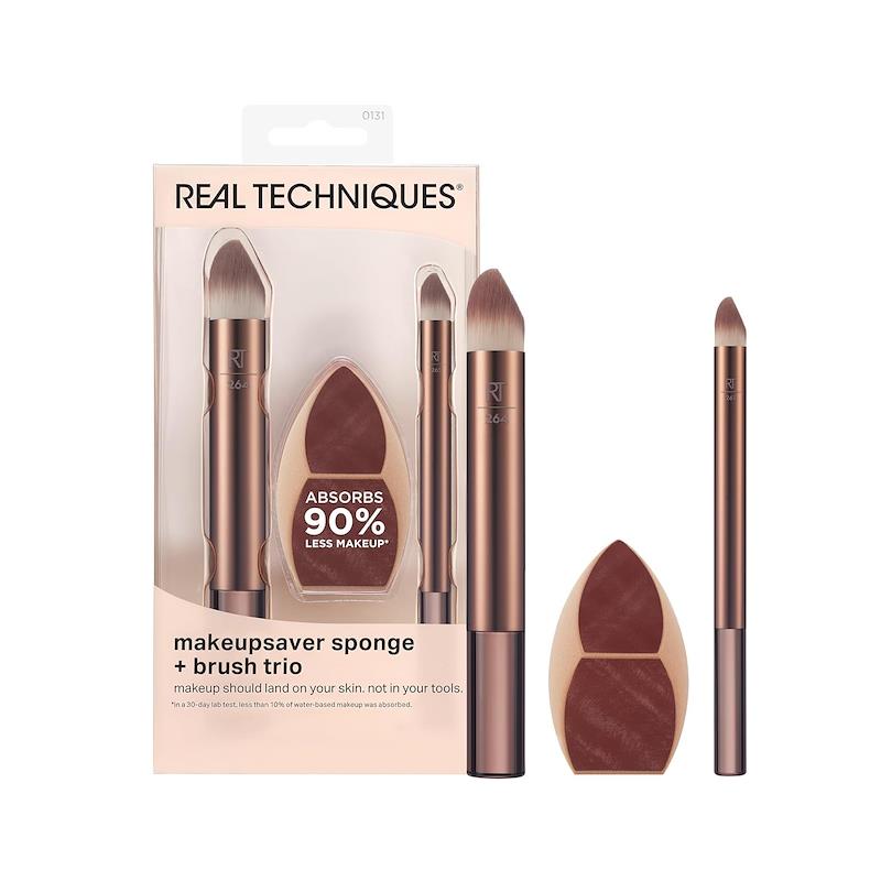 Real Techniques Makeup Saver Sponge + Brush Trio Set