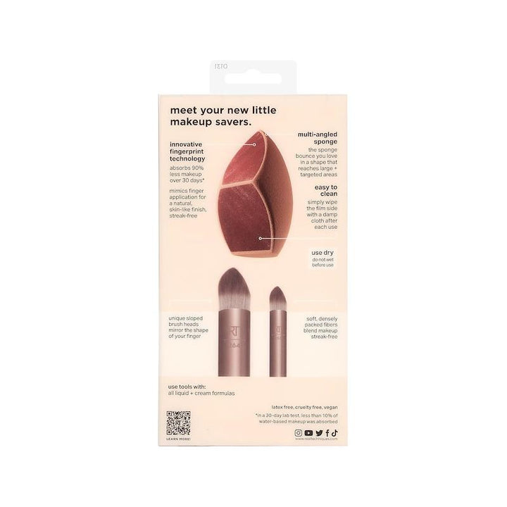 Real Techniques Makeup Saver Sponge + Brush Trio Set