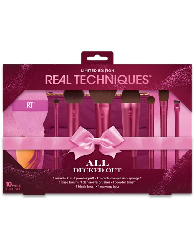 Real Techniques All Decked Out 10 Piece Makeup Brush Set