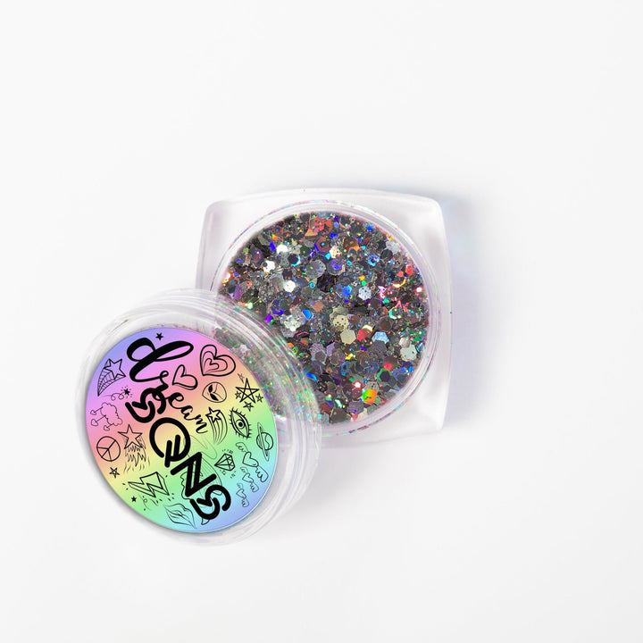 DreamSQNS Twinkle Twinkle Holographic Silver Glitter For Face And Body