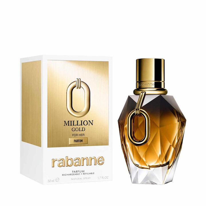 Rabanne Million Gold For Her Parfum Floral Woody Fragrance