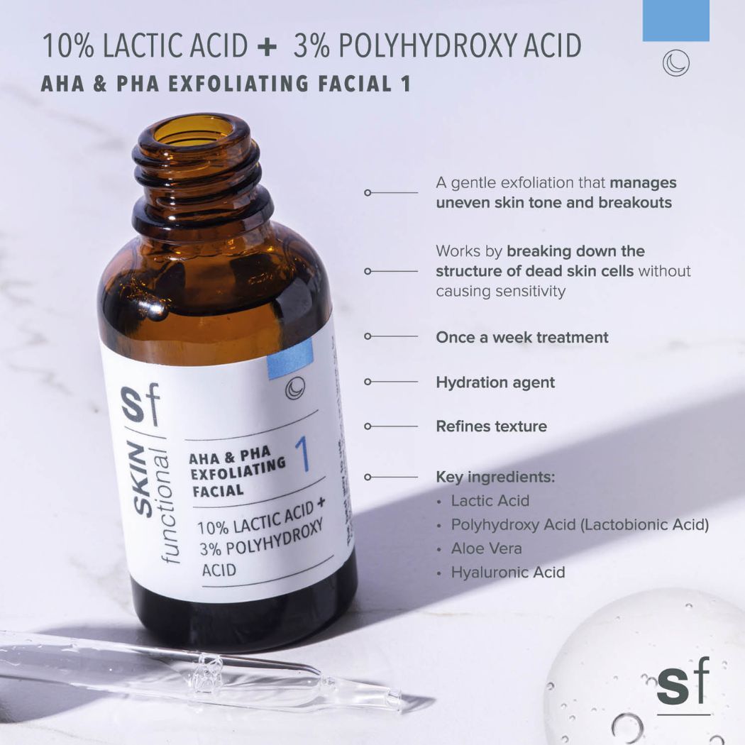 SKIN Functional 10% Lactic Acid 3% PHA Exfoliating Facial