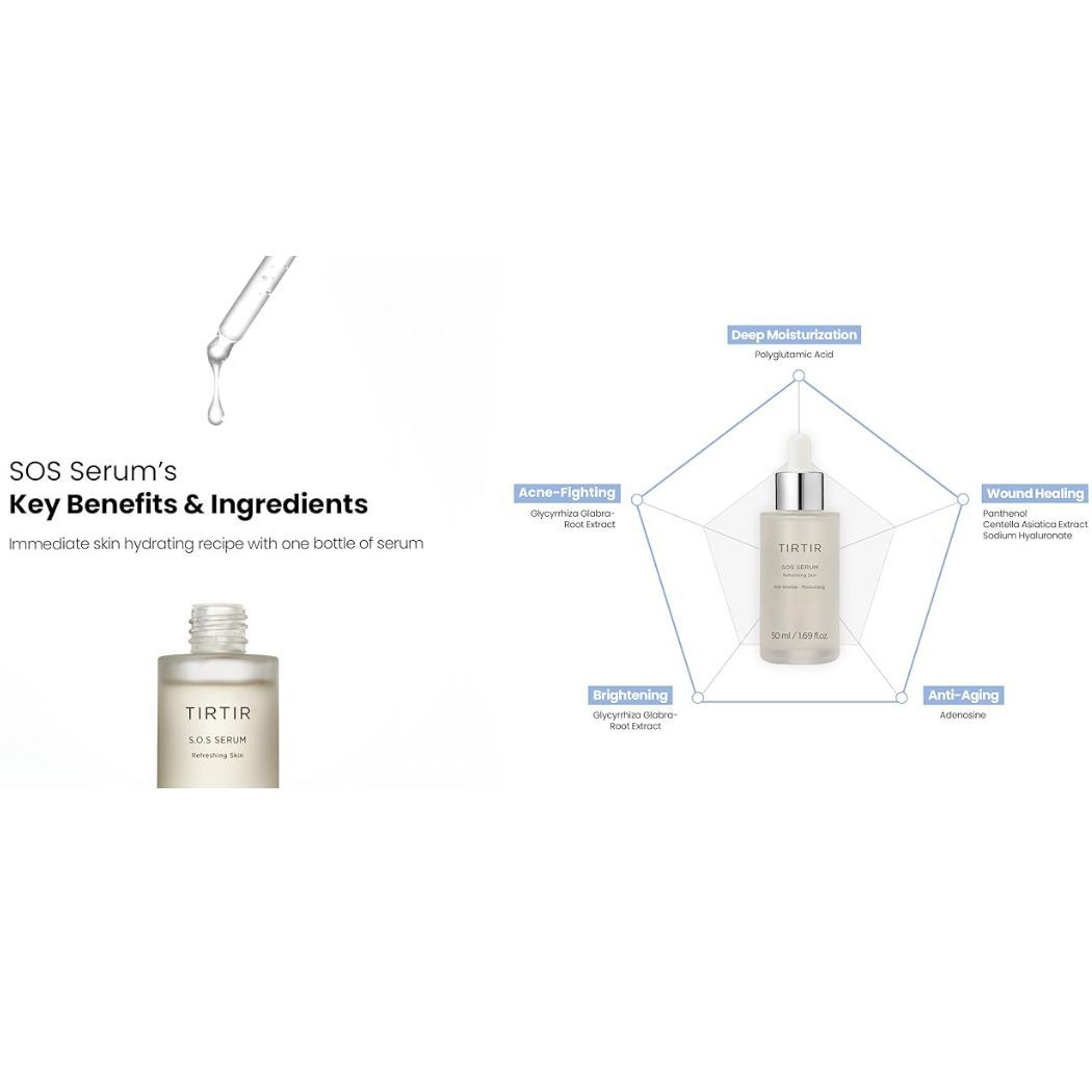 TIRTIR SOS Serum Hydrating And Anti-Aging Face Treatment 50ml